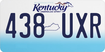 KY license plate 438UXR