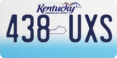 KY license plate 438UXS