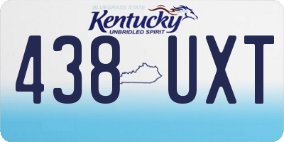 KY license plate 438UXT