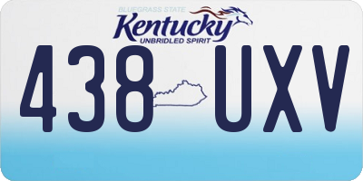 KY license plate 438UXV