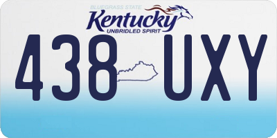 KY license plate 438UXY