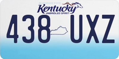KY license plate 438UXZ
