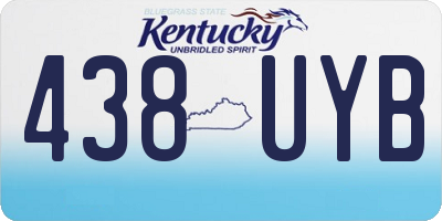 KY license plate 438UYB