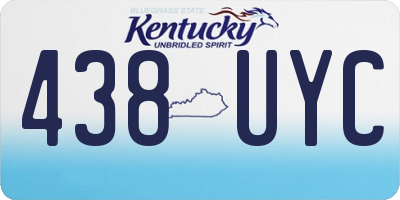 KY license plate 438UYC