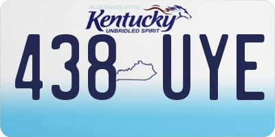 KY license plate 438UYE