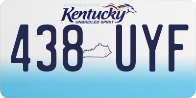 KY license plate 438UYF