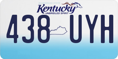KY license plate 438UYH