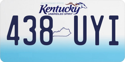 KY license plate 438UYI