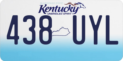 KY license plate 438UYL