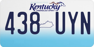KY license plate 438UYN
