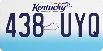 KY license plate 438UYQ
