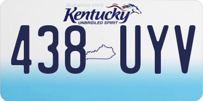 KY license plate 438UYV