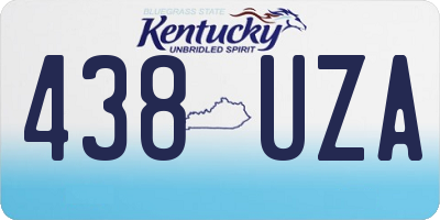 KY license plate 438UZA