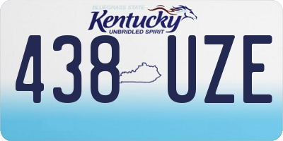 KY license plate 438UZE