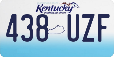 KY license plate 438UZF
