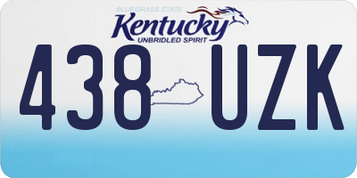 KY license plate 438UZK