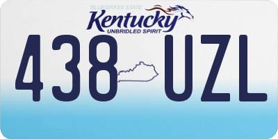 KY license plate 438UZL