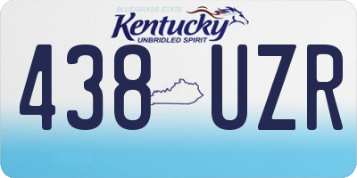 KY license plate 438UZR