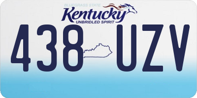 KY license plate 438UZV