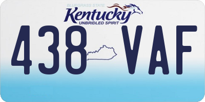 KY license plate 438VAF