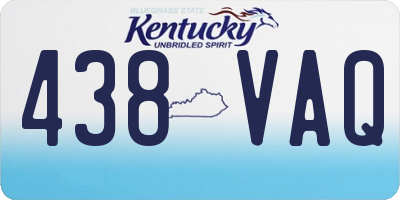 KY license plate 438VAQ