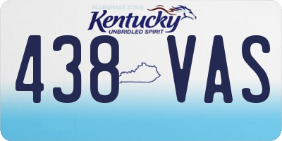 KY license plate 438VAS