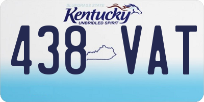 KY license plate 438VAT