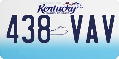 KY license plate 438VAV