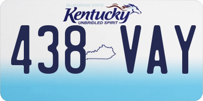 KY license plate 438VAY