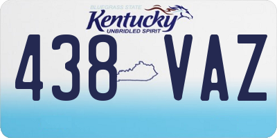 KY license plate 438VAZ