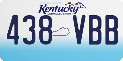 KY license plate 438VBB
