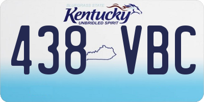 KY license plate 438VBC