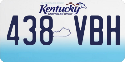 KY license plate 438VBH