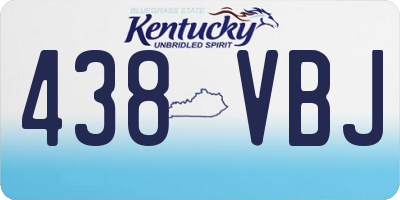 KY license plate 438VBJ