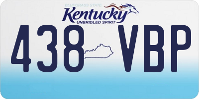 KY license plate 438VBP
