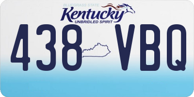 KY license plate 438VBQ