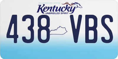 KY license plate 438VBS