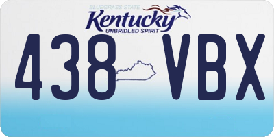 KY license plate 438VBX