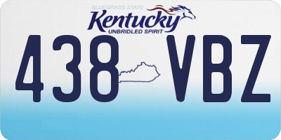 KY license plate 438VBZ