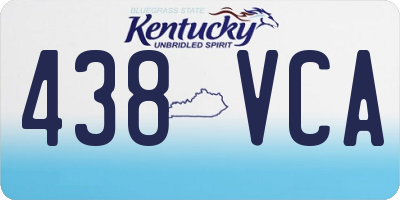 KY license plate 438VCA