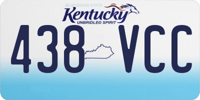 KY license plate 438VCC