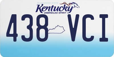 KY license plate 438VCI