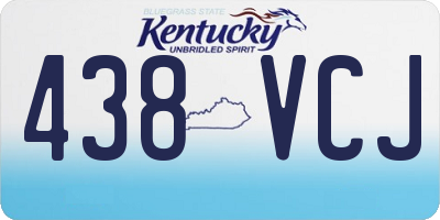 KY license plate 438VCJ