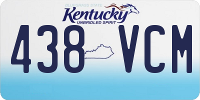 KY license plate 438VCM