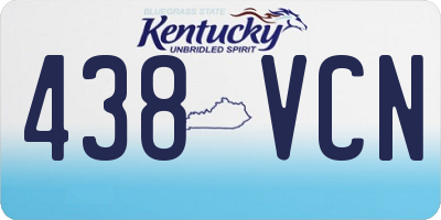 KY license plate 438VCN