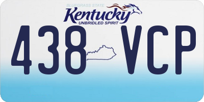 KY license plate 438VCP