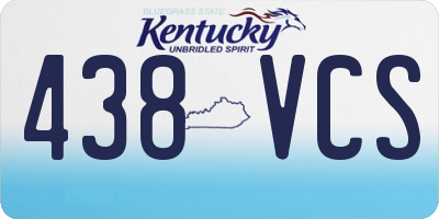 KY license plate 438VCS