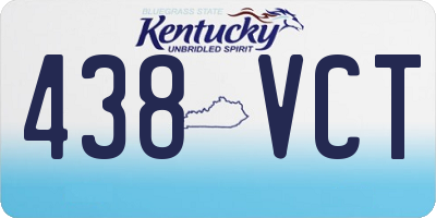 KY license plate 438VCT