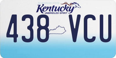 KY license plate 438VCU