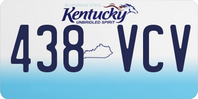 KY license plate 438VCV
